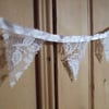 Lace Bunting - mini bunting Christmas decoration