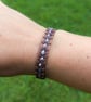 Snake Wire Weave Copper Cuff with Pale Blue AB Faceted Glass Beads - Image 5