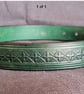 Hand embossed green dog collar - Image 4