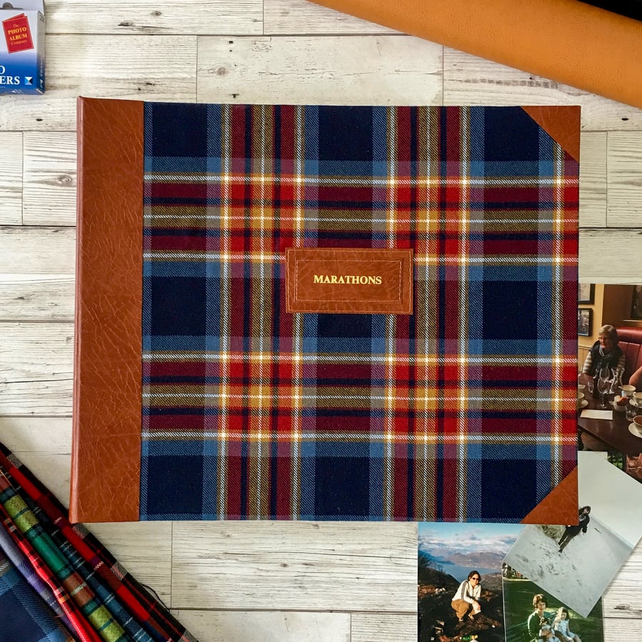 Extra-Large Custom Tartan Photo Album - Personalised Wedding Album