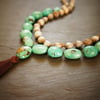 108 Chakra Mala,Yoga Necklace,Tibetan Turquoise, Himalayan Quartz and Bijanti 