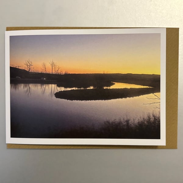 Cuckmere Meanders A5 Greeting Card