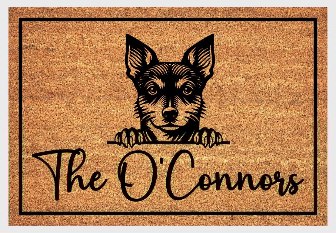 Rat Terrier Door Mat - Personalised Rat Terrier Welcome Mat