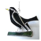 Blackbird Suncatcher Stained Glass British Bird Handmade 