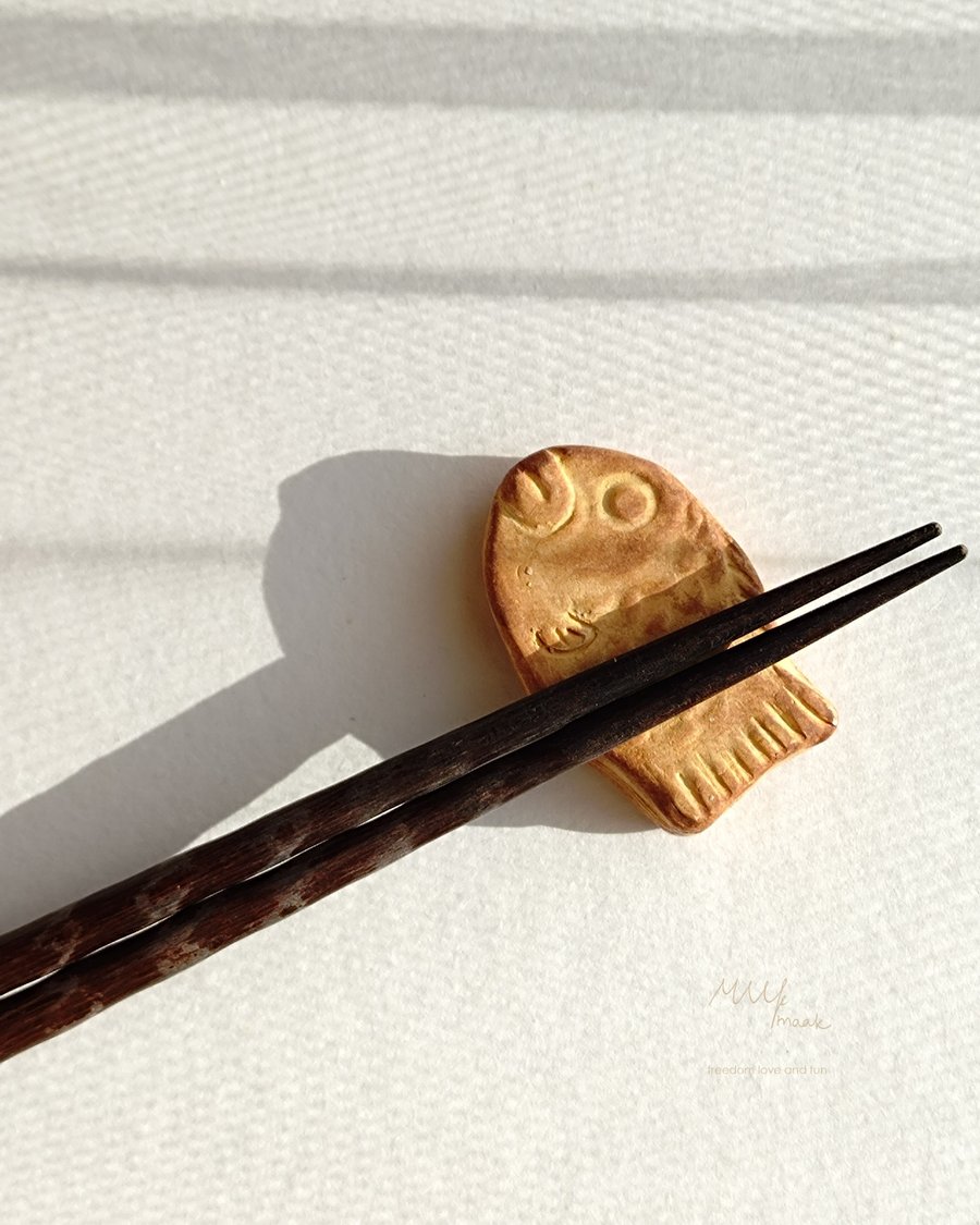 Handmade Ceramic Taiyaki Chopstick Rest