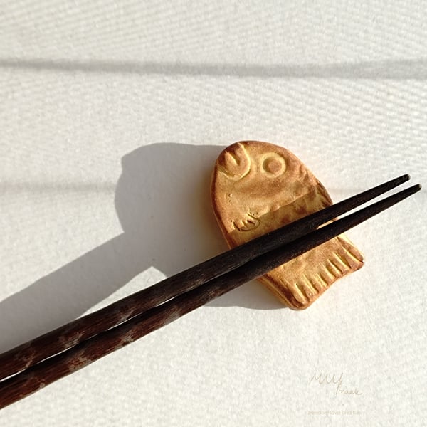 Handmade Ceramic Taiyaki Chopstick Rest