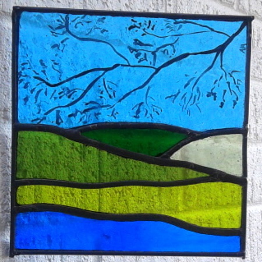 The View From Under a Tree, Stained Glass Panel 