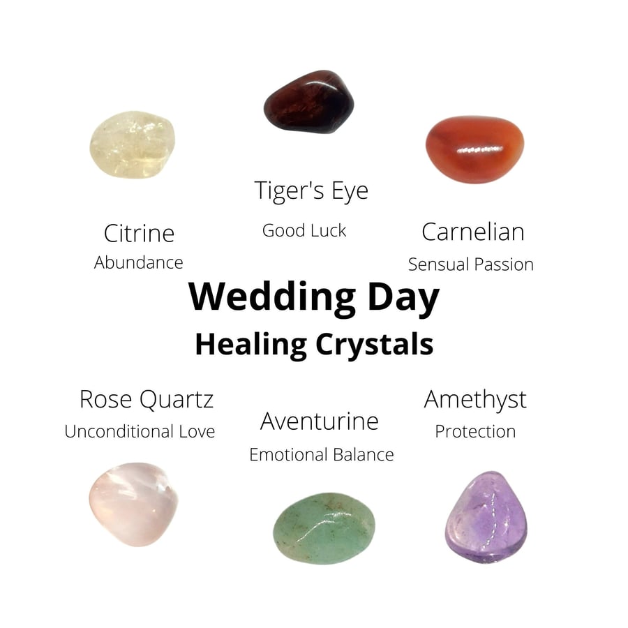 CRYSTALS FOR WEDDING Crystal Set, Healing Crystals, Crystals for Wedding Day, Ge