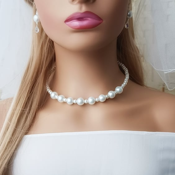 Bridal Choker & Earrings Set 
