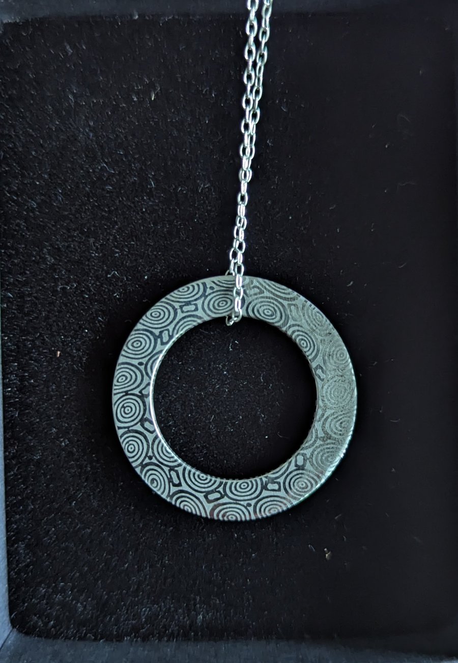 Damasteel Bluetongue Pendant