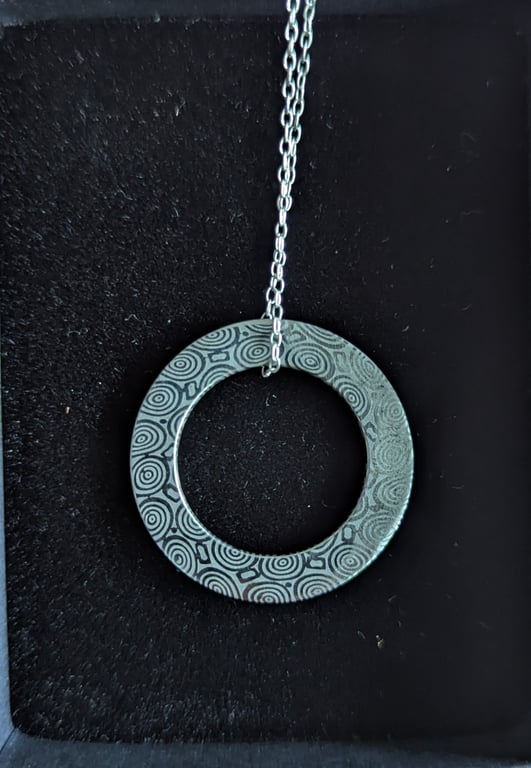 Damasteel Bluetongue Pendant