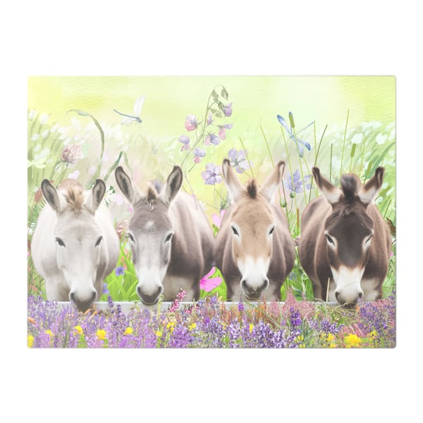 Just Bloomin’ Pals Horse Friends Glass Chopping Board