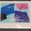 Handmade card glossy tissue paper design 