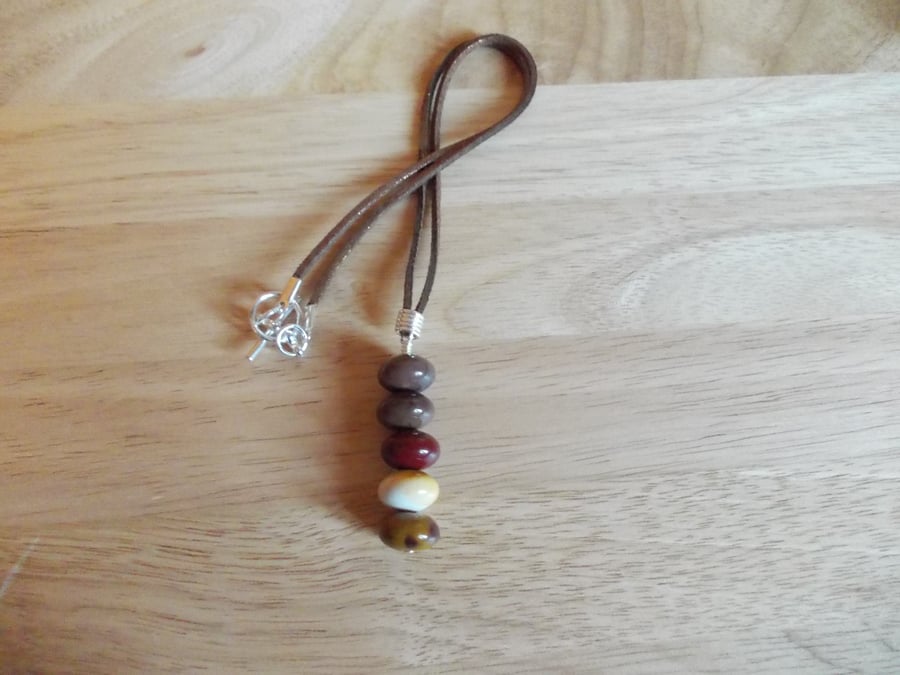 Mookite rondelle pendant