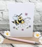 Bee..happy Bee Card - Birthday Card - Blank Bee Card - Image 2