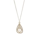 Sterling silver pendant necklace with cubic zirconia stones