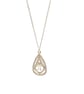 Sterling silver pendant necklace with cubic zirconia stones