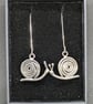 Sterling silver dangly snail earrings - Image 4
