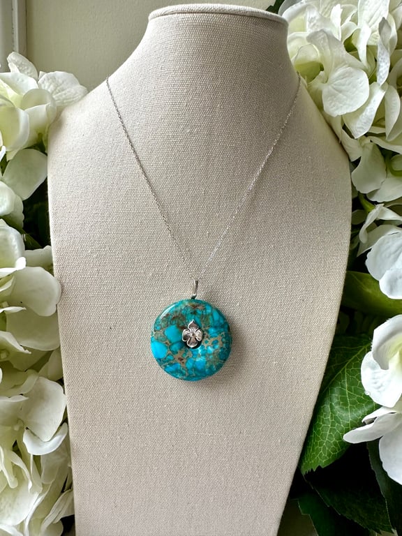 Sea Sediment Jasper - Donut Pendant Necklace