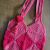 Crocheted Bag with Heart Charm