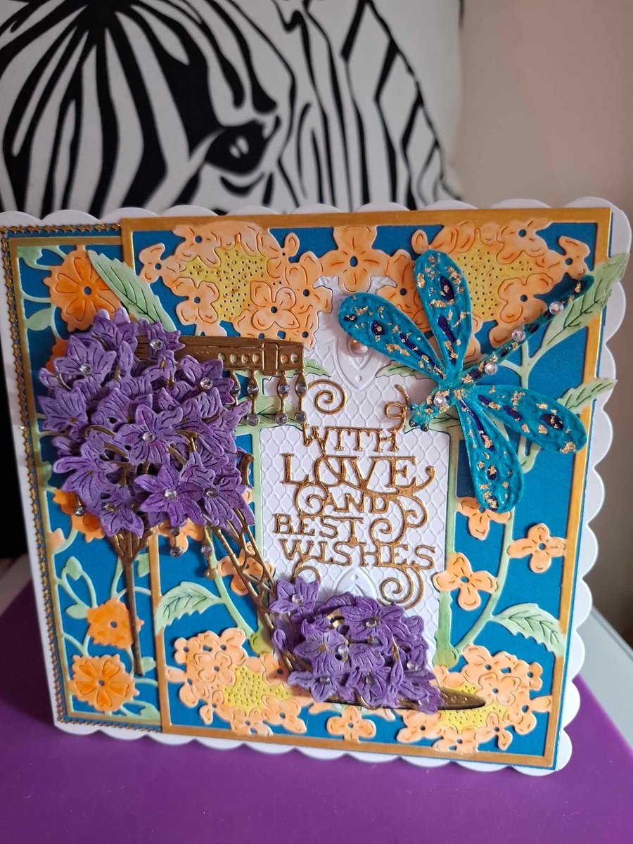 Hand Painted Decoupage, Mixed Media Cards, Open For All Occasions Free P&P