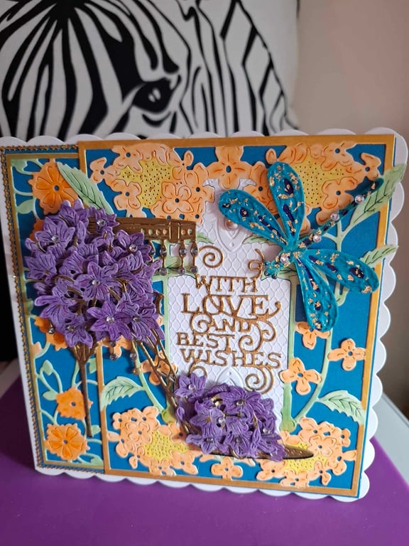 Hand Painted Decoupage, Mixed Media Cards, Open For All Occasions Free P&P