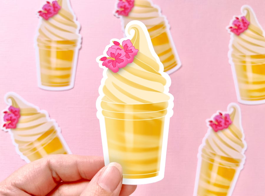 Ice Cream Sundae Die Cut Sticker, Summer Planner Sticker.