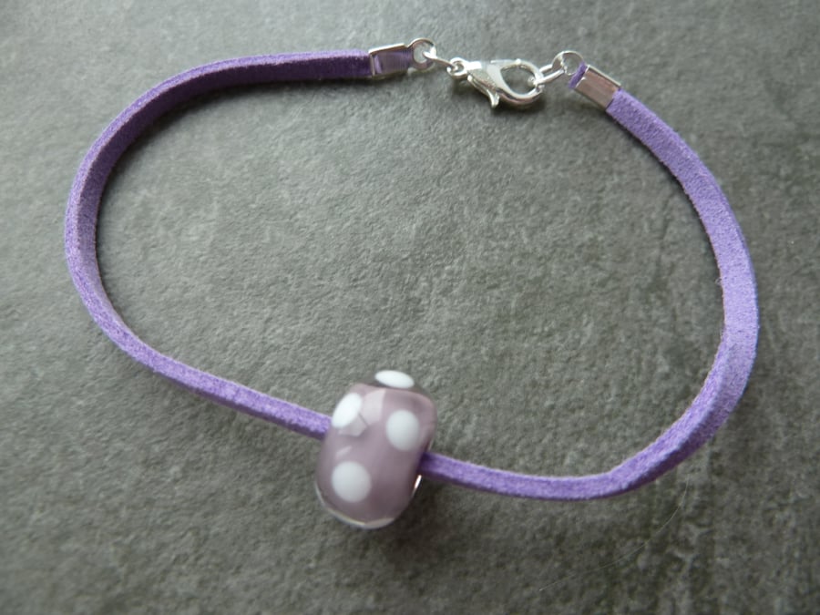 purple faux suede bracelet