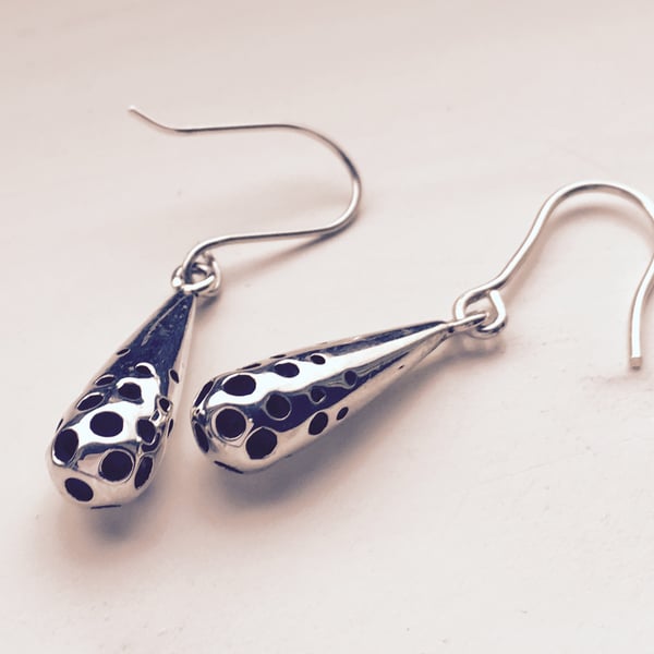 Silver Dangly Dotty Earrings