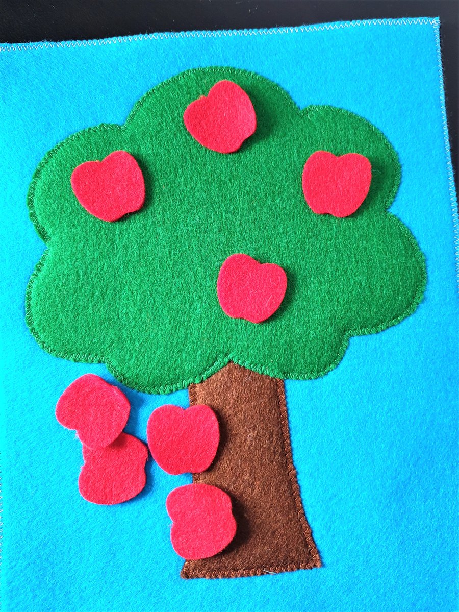 2-in-1 double sided felt counting activity page, UKCA tested, 