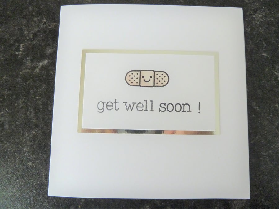 get well soon plaster card
