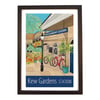 Kew Gardens Station travel poster print by Artist Susie West