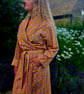 Handmade Liberty of London Tana Lawn Dressing Gown – Luxury Robe – Clementina - Image 5