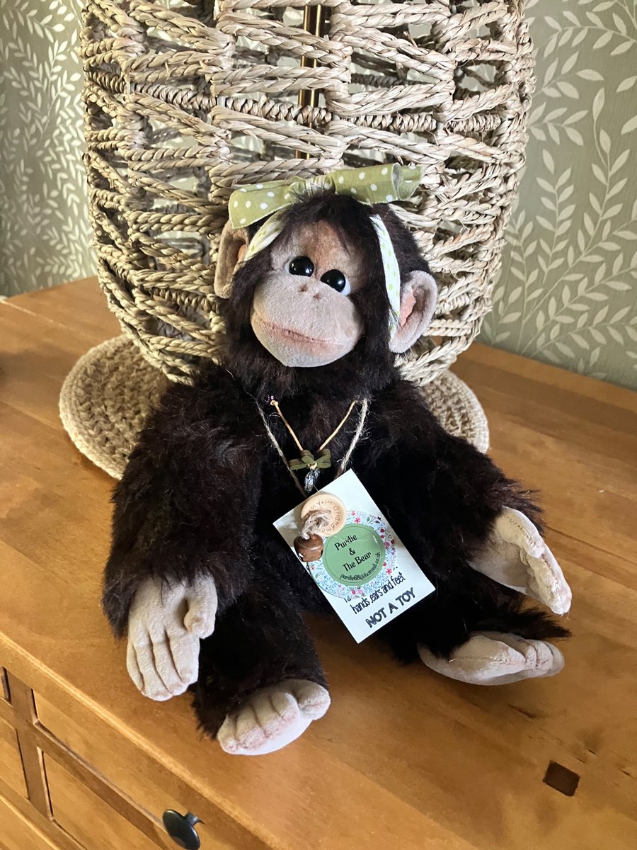 Hand made alpaca chimp 