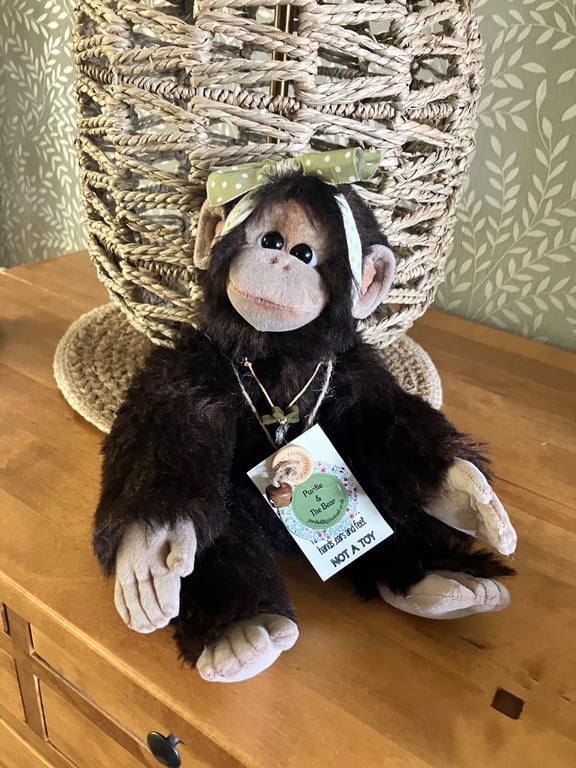 Hand made alpaca chimp 