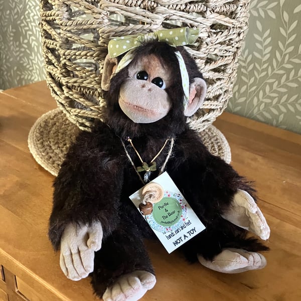 Hand made alpaca chimp 