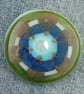 Fused Glass Palladium Foil Flower Brooch - Image 1