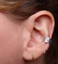 Rune Silver Ear Cuff Choose 5 Younger Futhark Runes for your Custom Earring - Image 6