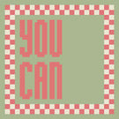 YOU CAN Needlepoint Cushion Pattern - Large Digital Tapestry Chart PDF