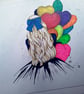Any occasion card. Card with balloons. Ref 270 - Image 1