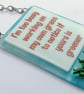 Handmade Fused Glass Busy Working On Own Grass Hanging Picture Sign - Image 5