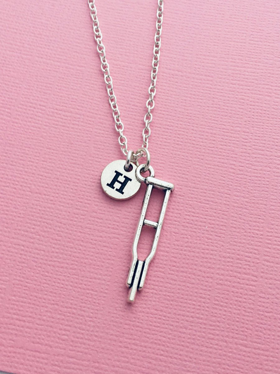 Get Well Soon Crutch Necklace