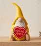 Large Yellow Polymer Clay Gonk Ornament with You Are Loved Heart Message