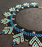 Blue Lagoon Seed bead and Crystal Choker, handmade necklace - Image 5