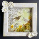 Butterfly Textile Art Woodland Embroidered Picture Frame