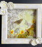Butterfly Textile Art Woodland Embroidered Picture Frame