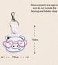 Kawaii Pig Keyring - Embroidered Animal Bag Charm with Glasses - Image 4