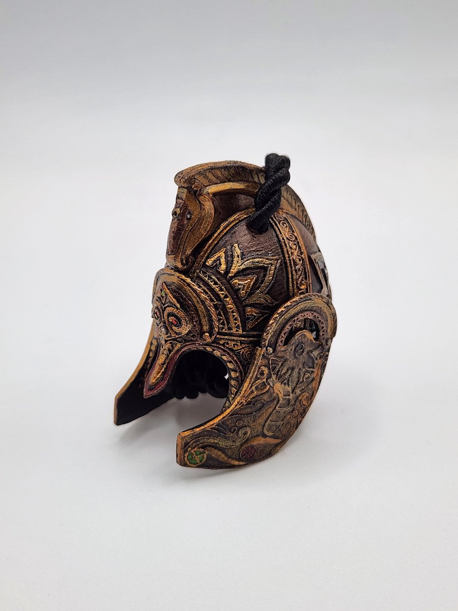 King Theodan Helmet Rear View Mirror Charm Hand-Painted 3D Printed Car Accessory