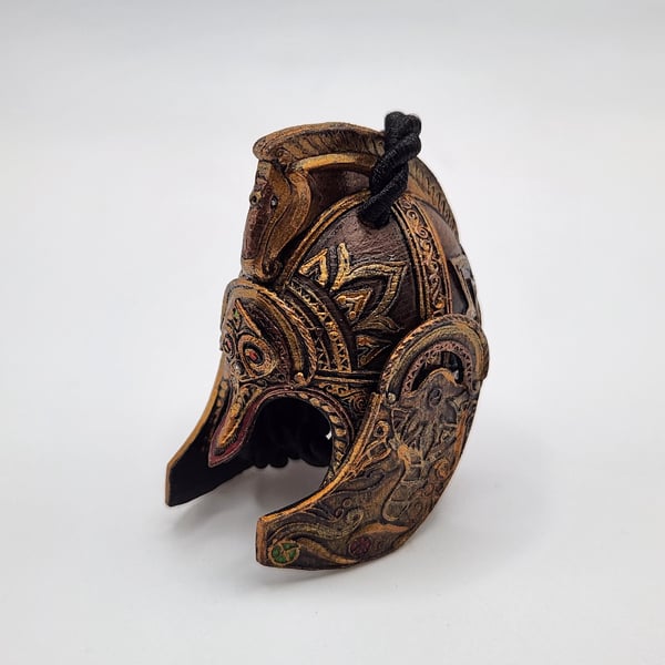 King Theodan Helmet Rear View Mirror Charm Hand-Painted 3D Printed Car Accessory