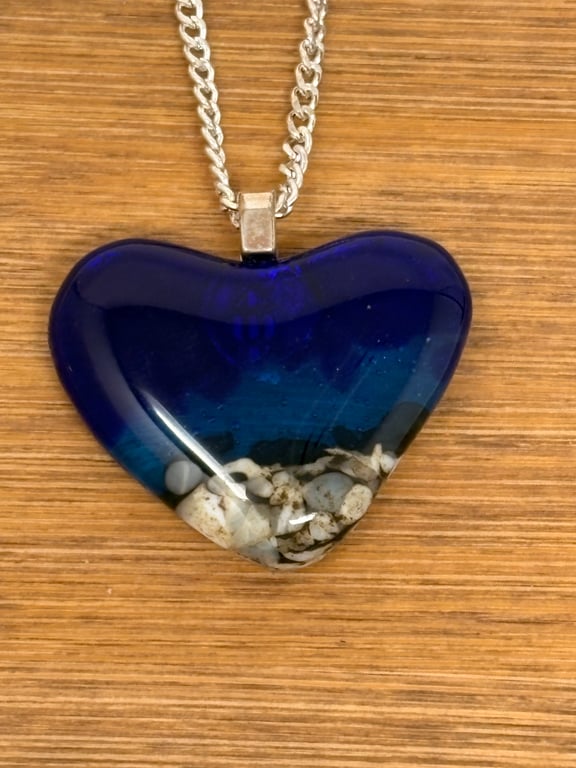 Fused Glass Seascape Pendant